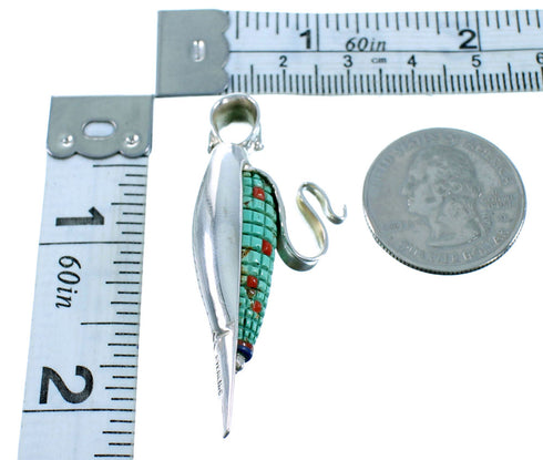 Turquoise Multicolor Corn Slide Pendant PS58648